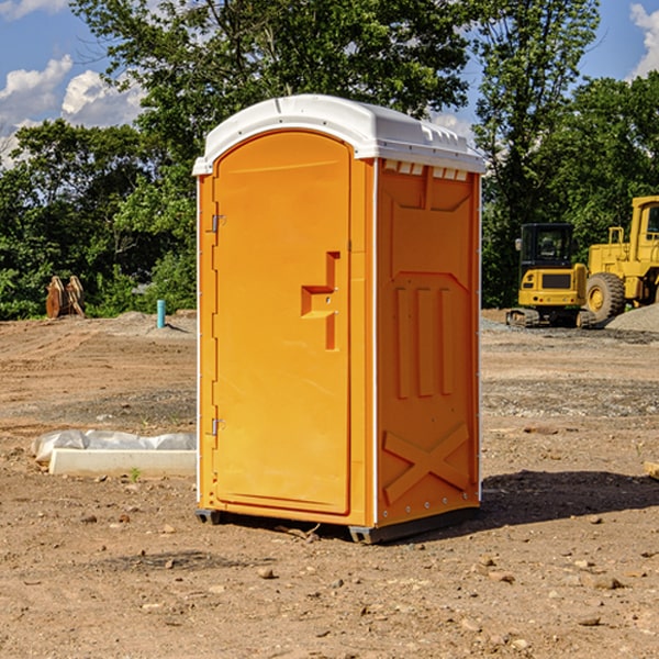 how often are the porta potties cleaned and serviced during a rental period in Box Springs Georgia